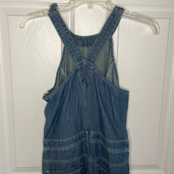 EUC Anthropologie Pilcro and the Letterpress Femme Denim Jumpsuit Romper Size 8P - Picture 5 of 10